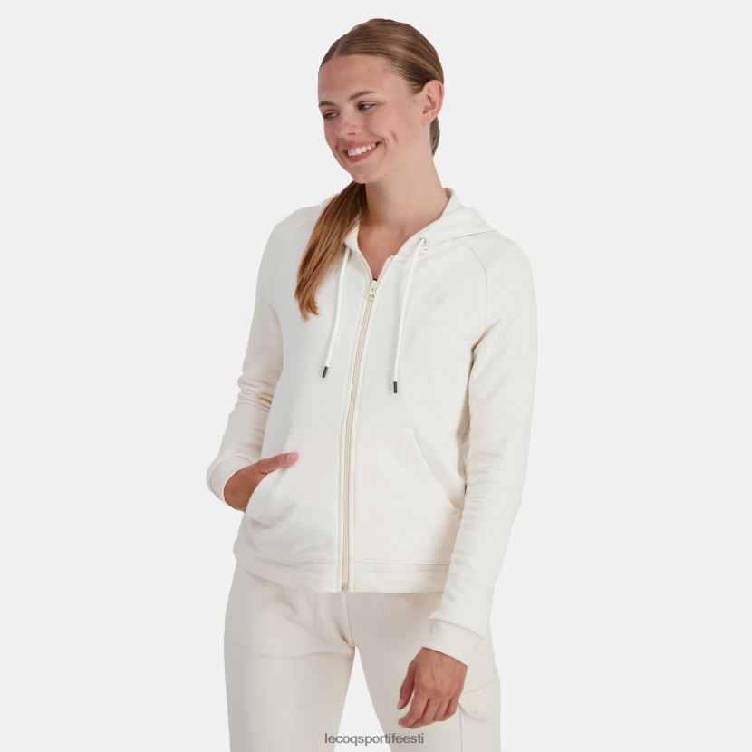ee Le Coq Sportif Riietus naised kapuutsiga dressipluus lukuga valge valge TT862D309