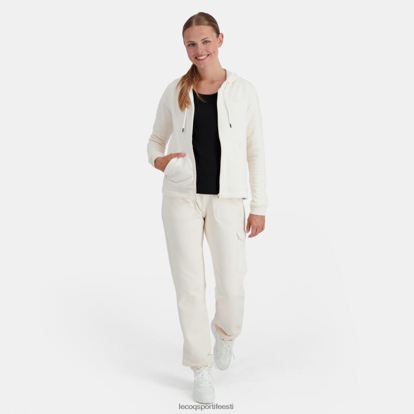 ee Le Coq Sportif Riietus naised kapuutsiga dressipluus lukuga valge valge TT862D309