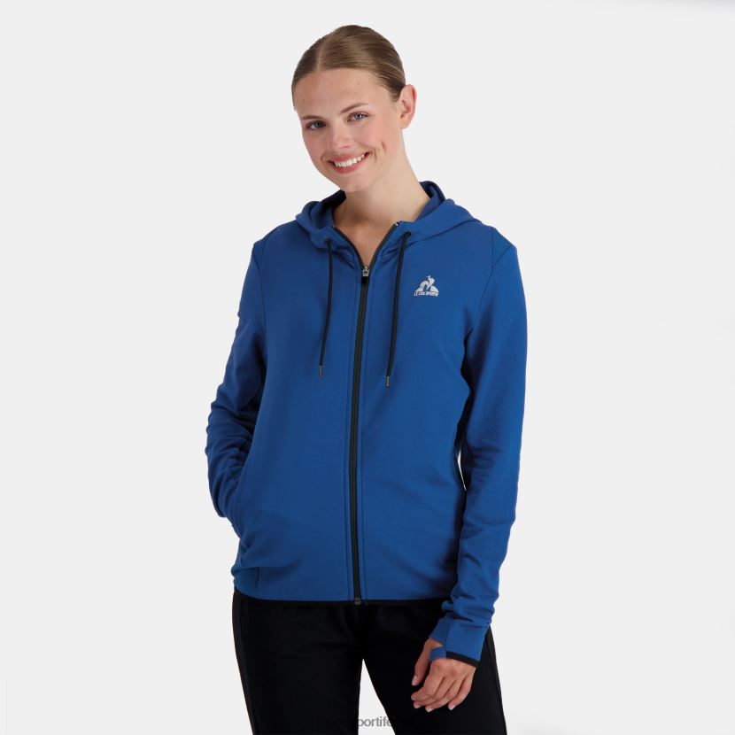 ee Le Coq Sportif Riietus naised sinise lukuga kapuutsiga dressipluus sinine TT862D315