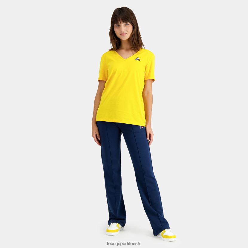 ee Le Coq Sportif Riietus naised t-särk kollane kollane TT862D594